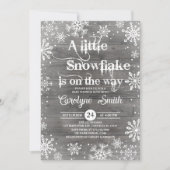 Een kleine uitnodiging voor een Snowflake-Baby sho (Voorkant)