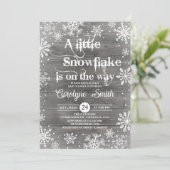 Een kleine uitnodiging voor een Snowflake-Baby sho (Staand voorkant)