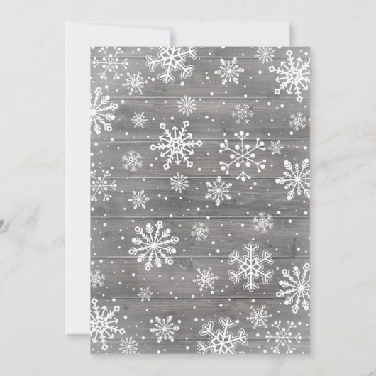 Een kleine uitnodiging voor een Snowflake-Baby sho (Achterkant)