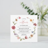 Een kleine uitnodiging voor het Baby shower van Wi (Staand voorkant)