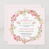 Een kleine uitnodiging voor het Baby shower van Wi (Voorkant / Achterkant)