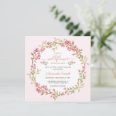 Een kleine uitnodiging voor het Baby shower van Wi (Staand voorkant)