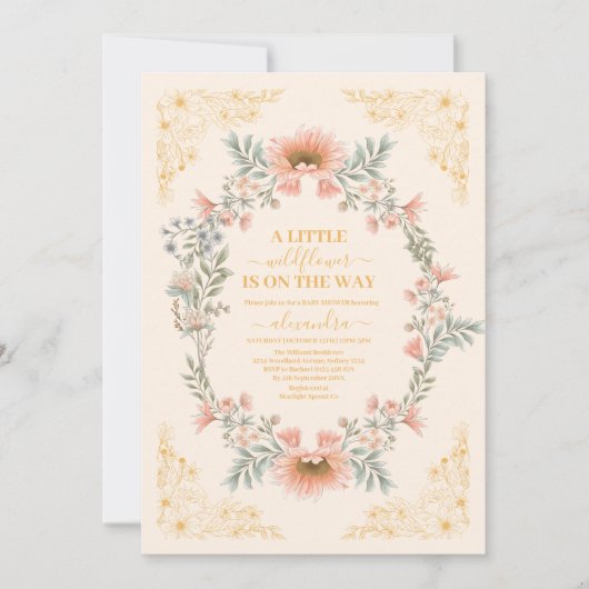 Een kleine uitnodiging voor het Baby shower van Wi (Voorkant)