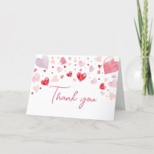 Een kleine Valentijn Baby shower Bedankkaart