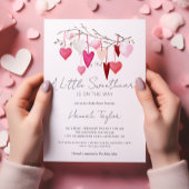 Een kleine Valentijn Baby shower Kaart