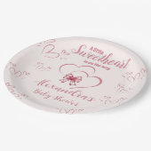 Een kleine Valentijn Baby shower Papieren Bordje (Gekanteld)