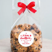 Een kleine Valentijn Baby shower Ronde Sticker