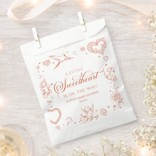 Een kleine Valentijnsdag baby shower Bedankzakje