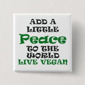 Een kleine veganische Button voor vrede (Voorkant)