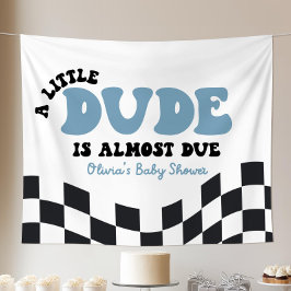 Een kleine vent is bijna jarig Baby Shower Welkom Wandkleed