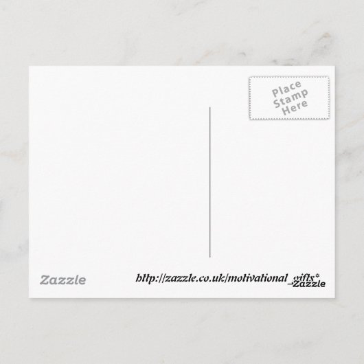 Een kleine verandering, een groot verschil briefkaart (Achterkant)