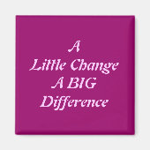 Een kleine verandering, een groot verschil magneet (Voorkant)