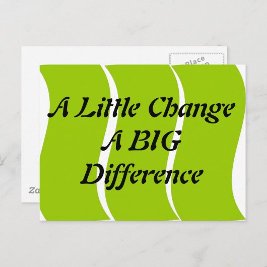 Een kleine verandering in een groot Briefkaart (Voorkant / Achterkant)