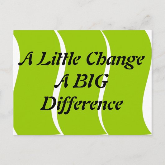 Een kleine verandering in een groot Briefkaart (Voorkant)