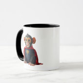 Een kleine, verborgen aap met een cape. mok (Voorkant links)