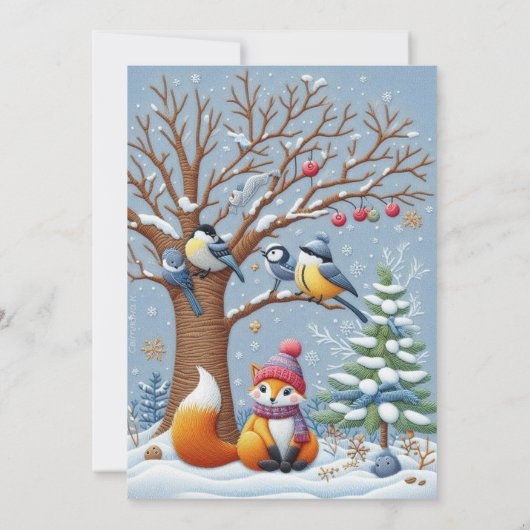 EEN KLEINE VERJAARDAG TOAST-CHARMANTE WINTER KAART (Achterkant)