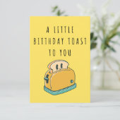 Een kleine verjaardag toast op je-grappig geestig  bedankkaart (Staand voorkant)