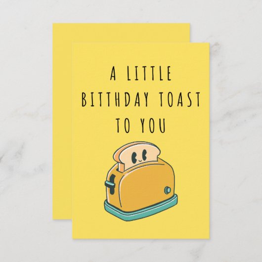 Een kleine verjaardag toast op je-grappig geestig  bedankkaart (Voorkant / Achterkant)