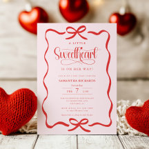 Een kleine verloofde Valentijn meisje baby shower