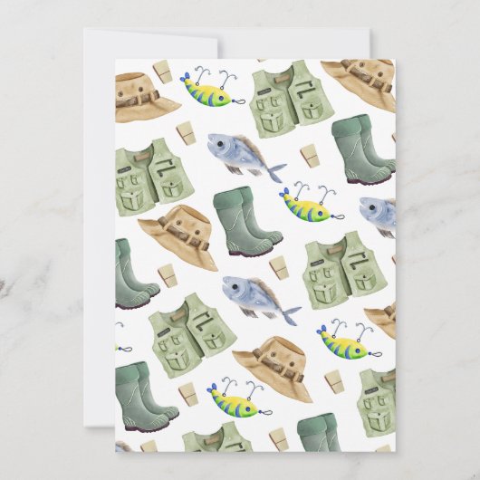 Een Kleine Visser Baby Shower Kaart (Achterkant)
