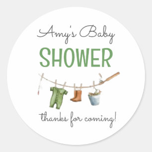 Een Kleine Visser Baby Shower Ronde Sticker
