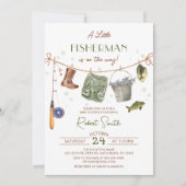 Een kleine visser Baby shower uitnodiging (Voorkant)