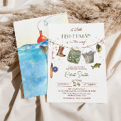 Een kleine visser Baby shower uitnodiging