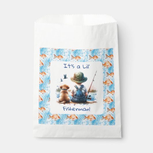 Een kleine visser | Baby shower van Schattigee jon Bedankzakje (Voorkant)