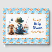 Een kleine visser | Baby shower van Schattigee jon Gastenboek (Voorkant)