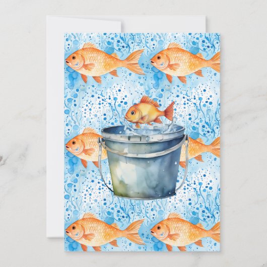 Een kleine visser | Baby shower van Schattigee jon Kaart (Achterkant)