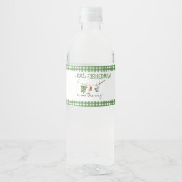 Een Kleine Visser Baby Shower Waterfles Etiket