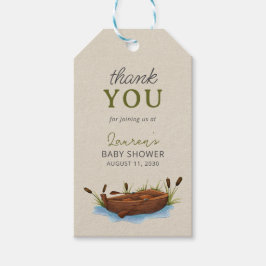 Een kleine visser bedankt voor het script Baby sho Cadeaulabel