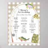 Een kleine visser eerste verjaardag mijlpaal poster (Voorkant)