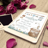 Een kleine visser is aan het genieten van het Baby Kaart