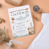 Een kleine visser is aan het genieten van het Baby Kaart