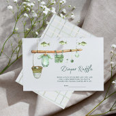 Een kleine visser is aan het genieten van luiergek informatiekaartje