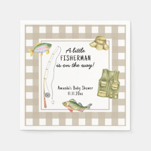 Een kleine visser is onderweg Baby Shower Servet