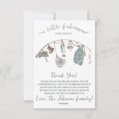 Een kleine visser is onderweg bedankkaart (Voorkant)