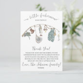 Een kleine visser is onderweg bedankkaart (Staand voorkant)