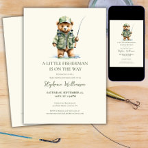 Een kleine visser is op komst Beer Baby Shower