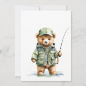 Een kleine visser is op weg naar het Beer Baby sho Kaart (Achterkant)