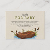 Een kleine visser script boeken voor Baby shower Informatiekaartje (Voorkant)