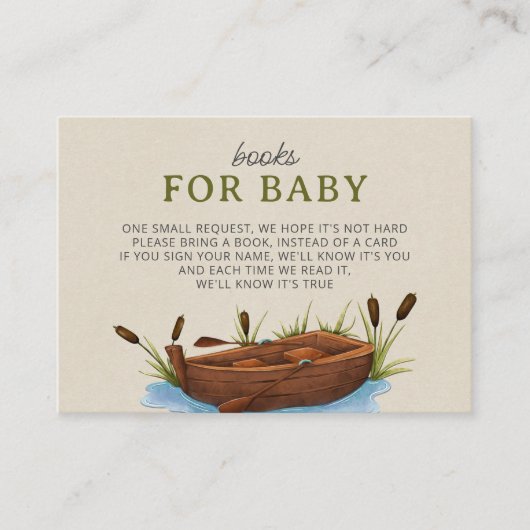 Een kleine visser script boeken voor Baby shower Informatiekaartje (Voorkant)