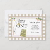 Een kleine visser verjaardagsfeestje bedankkaart (Voorkant)