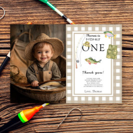 Een kleine visser verjaardagsfeestje bedankkaart