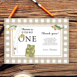Een kleine visser verjaardagsfeestje bedankkaart