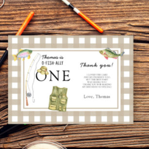 Een kleine visser verjaardagsfeestje bedankkaart