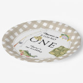 Een kleine visser verjaardagsfeestje papieren bordje (Gekanteld)