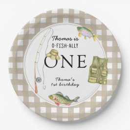 Een kleine visser verjaardagsfeestje papieren bordje