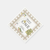 Een kleine visser verjaardagsfeestje servet (Hoek)